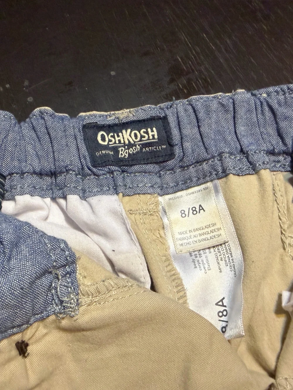 OshKosh B'gosh Boys Tan Khaki Pants (2 pack)